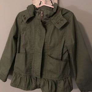 Adorable army green girls jacket.